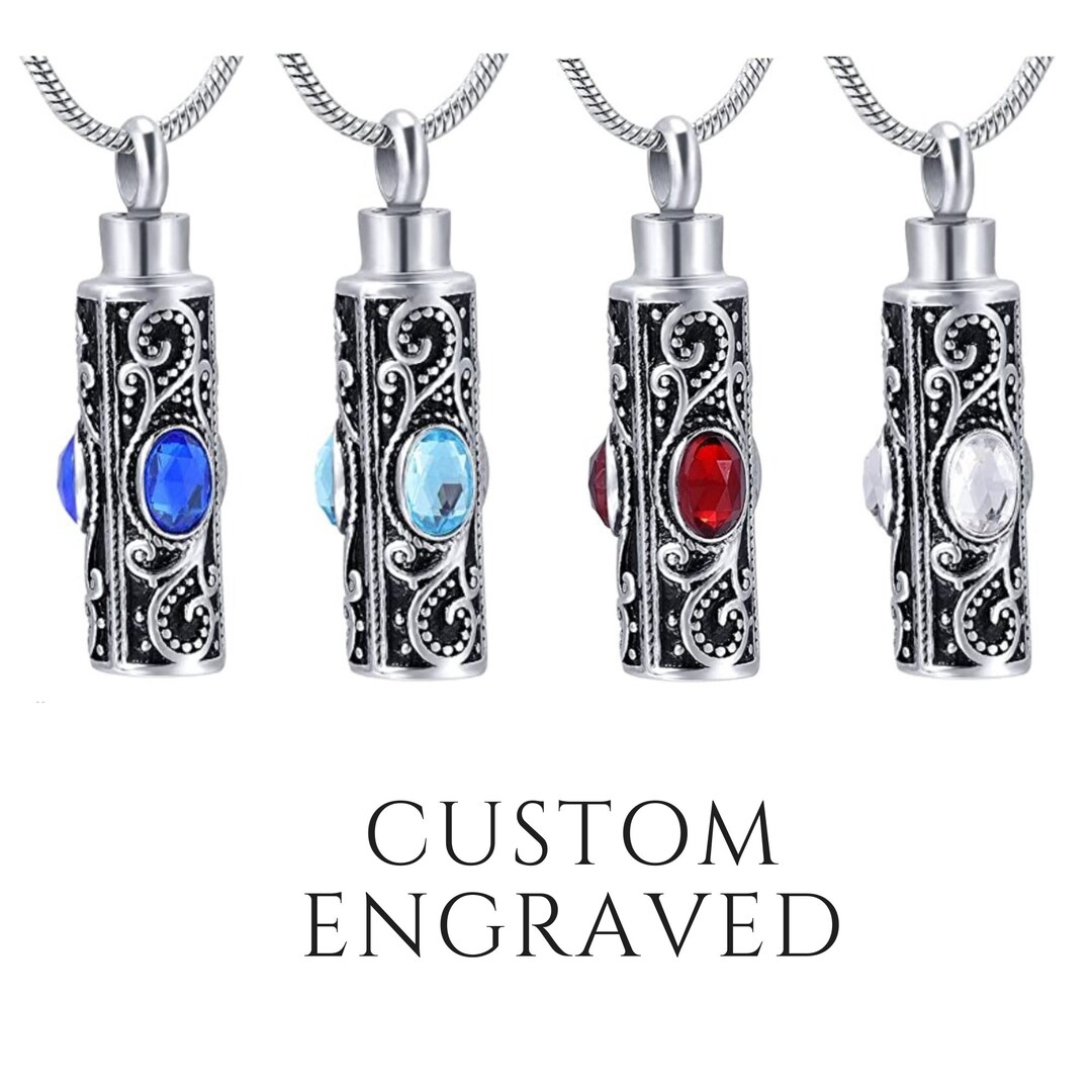 Urn Necklace for Human or Pet Ashes | Cremation Urn Jewelry Necklace ...
