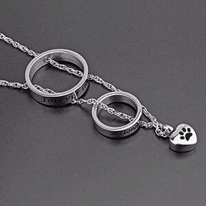 Urn Necklace | Pet Ashes Necklace | Pet Ashes Jewelry Keepsake | Dog Urn Necklace | Pet Sympathy Gift | Paw Necklace | Pet Bereavement Gift image 8