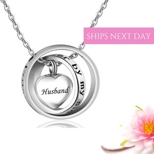 Loss of Husband Memorial Gift | Urn Necklace for Human Ashes | Loss of Husband Necklace | Cremation Necklace | Cremation Jewelry