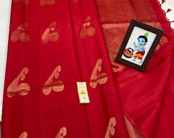 Silk mark certified| pure handloom soft silk saree weaving Veena | soft silk saree| Contrast border, pure pattu saree, Kanjipuram Silk