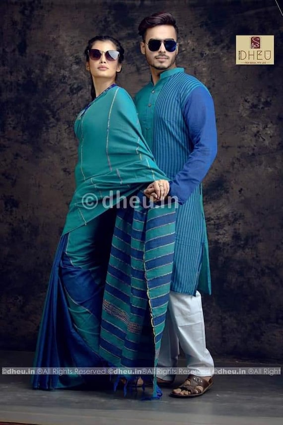 Couple Combo Collection ( Shirt + Dhoti + Saree) – Lakshmi Boutique