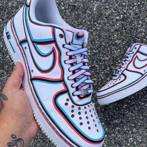 Air force 1 custom Cartoon Anaglyphe 3D