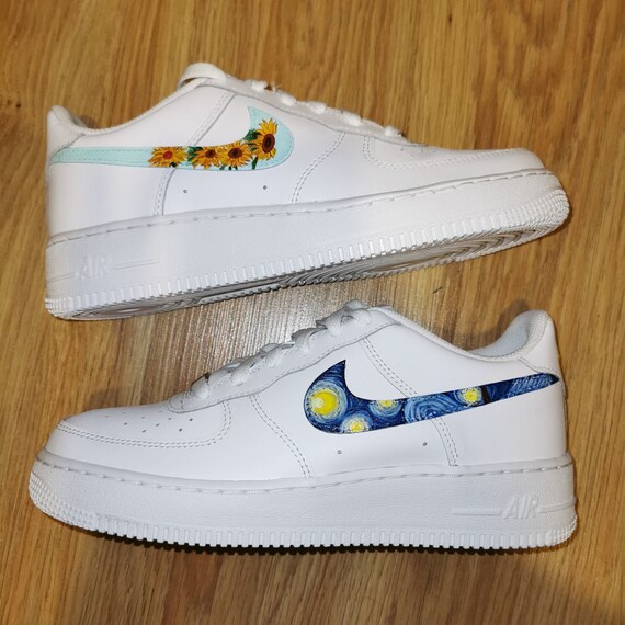 Air Force 1 Custom Van Gogh the Starry Night and Sunflowers | Etsy