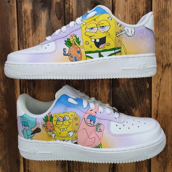 Air Force 1 Custom Spongebob, Patrick and Carlos - Etsy display picture 3