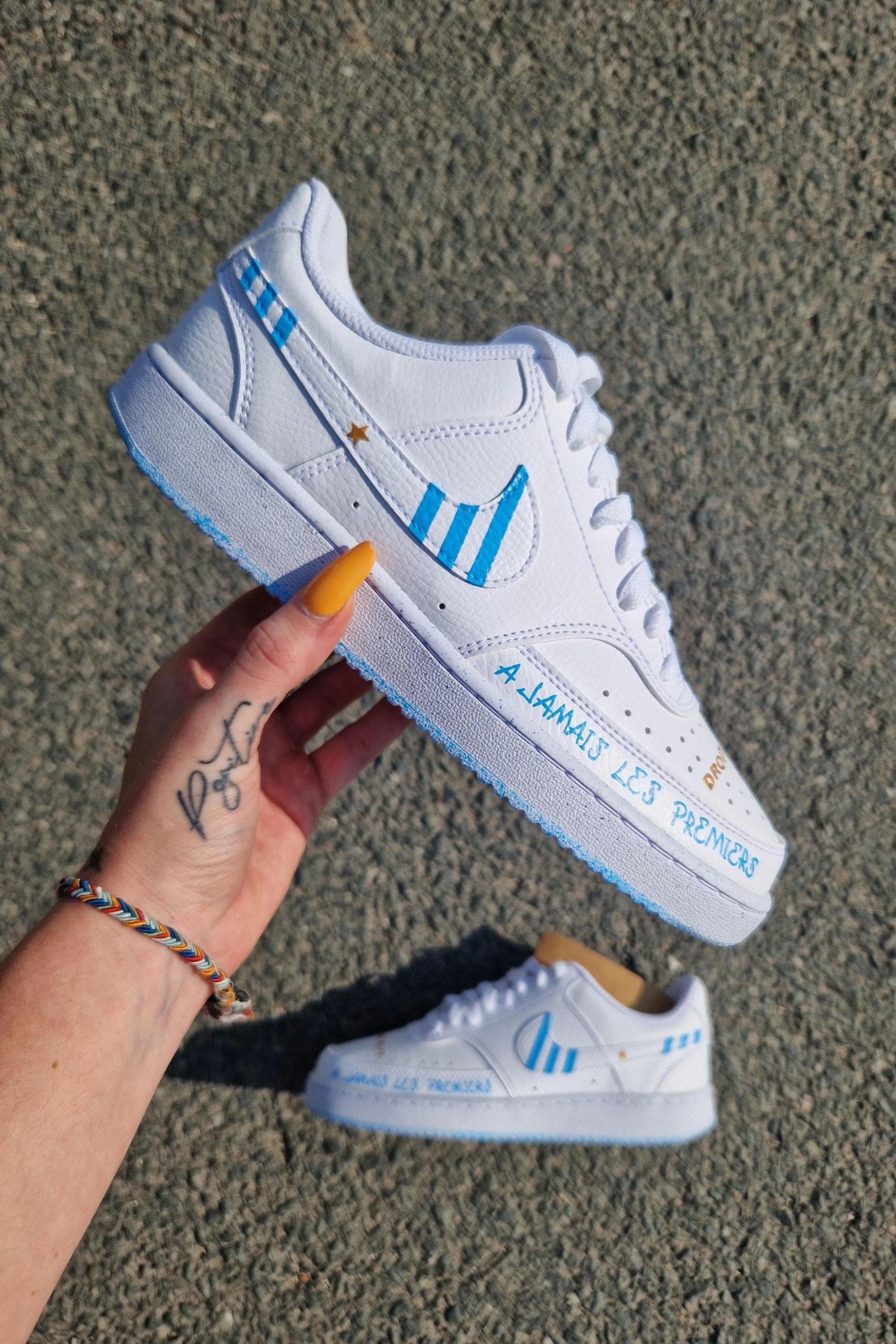 Air Force 1 Custom OM Olympique De Marseille - Etsy