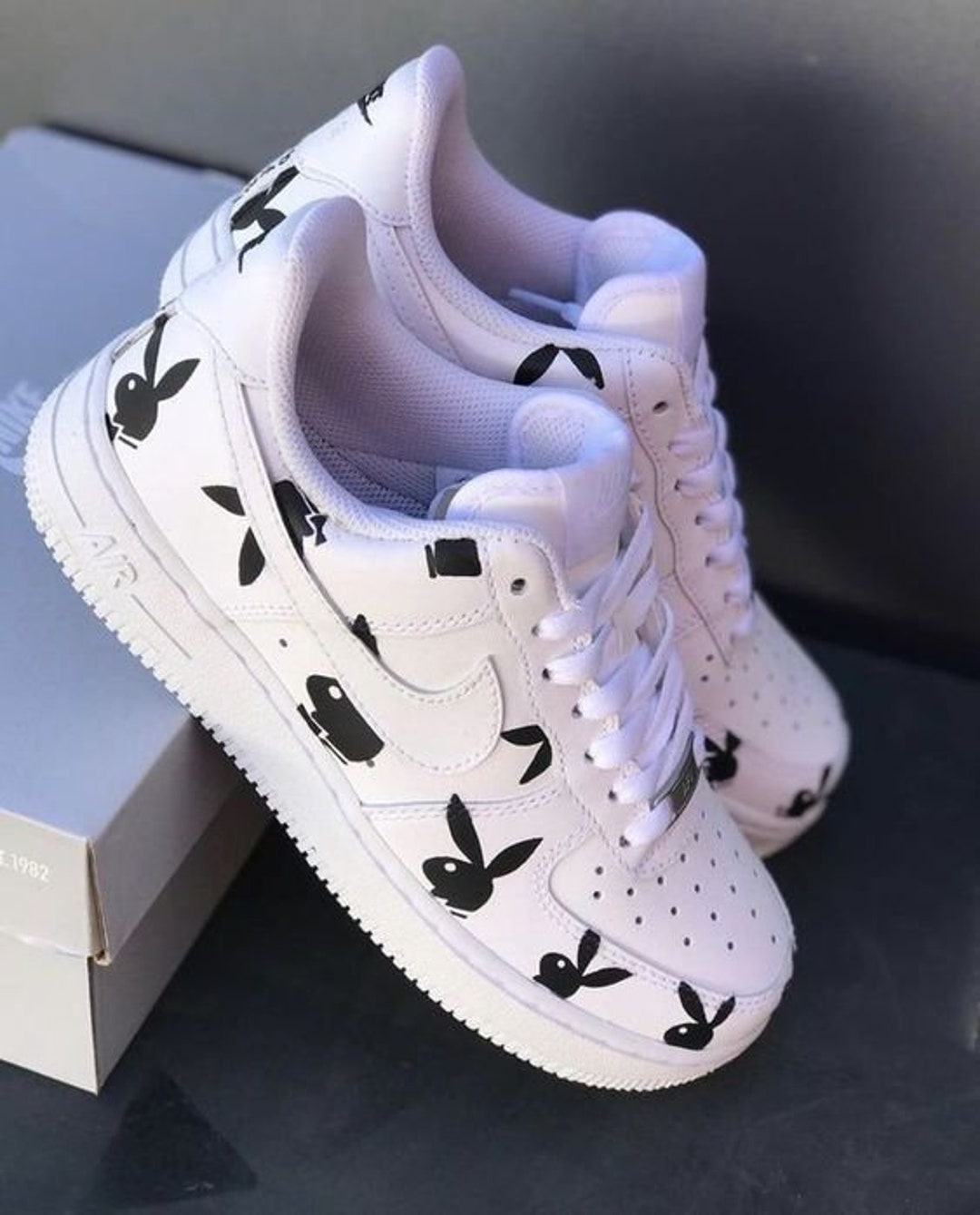 reflective playboy bunny air force 1