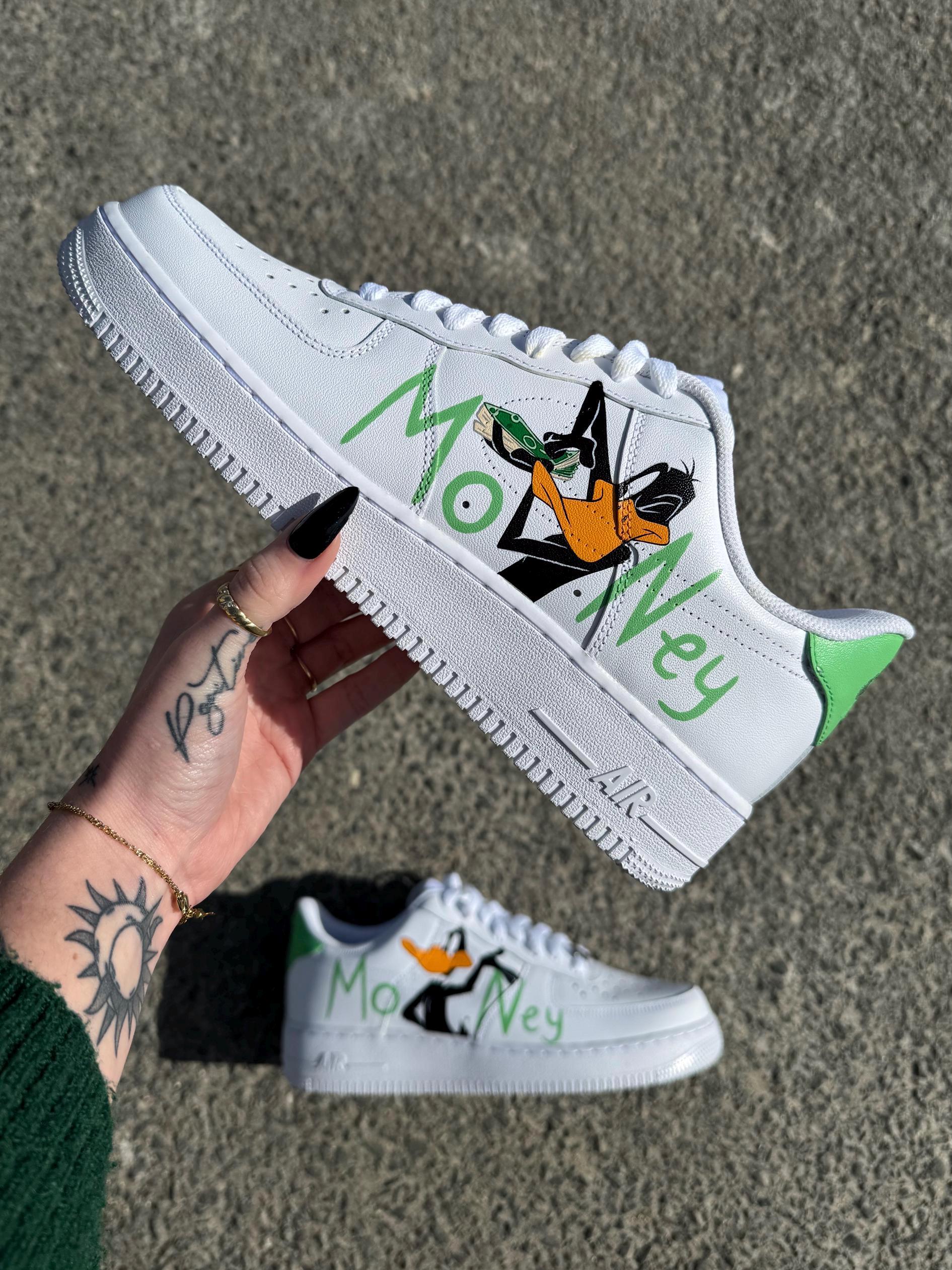 Tattoo Scarpe Nike Con Disegni Custom Simpsons Nike Air Force Italia, image size:1891x2521