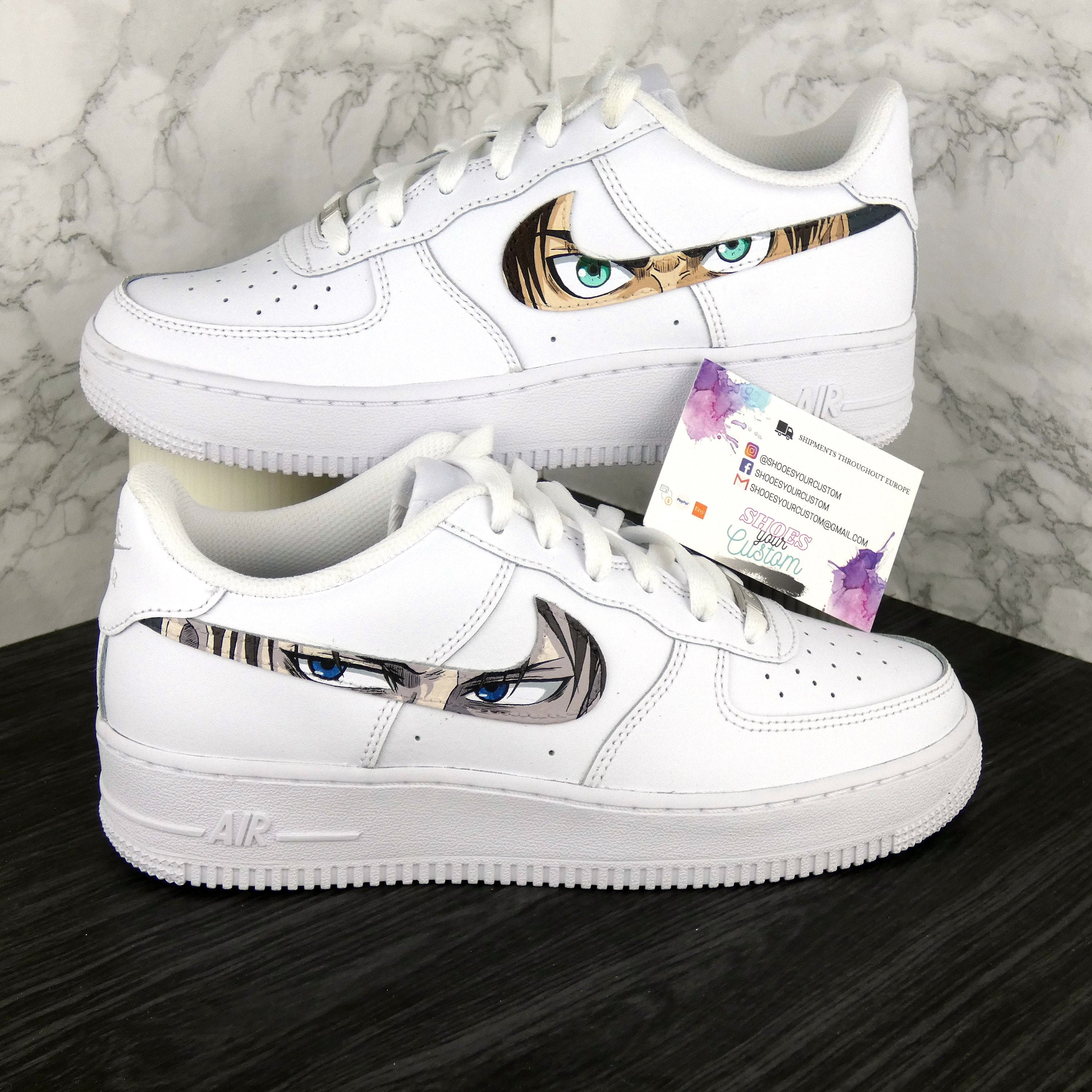 Air Force 1 Custom Attack On Titan Levi And Eren - Etsy