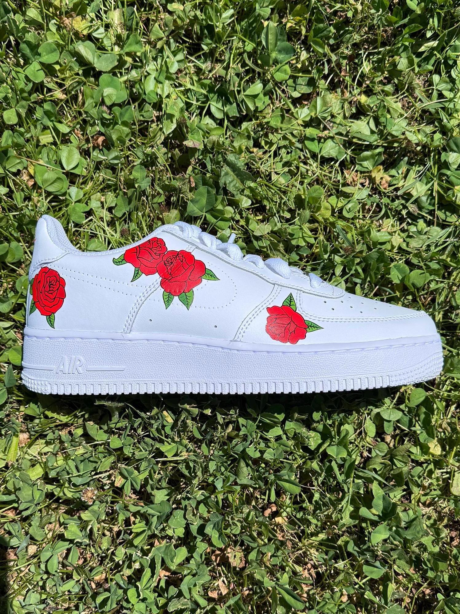custom rose nike air force 1