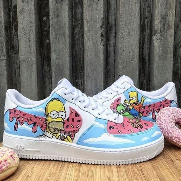 Air force 1 custom Homer et Bart Simpsons