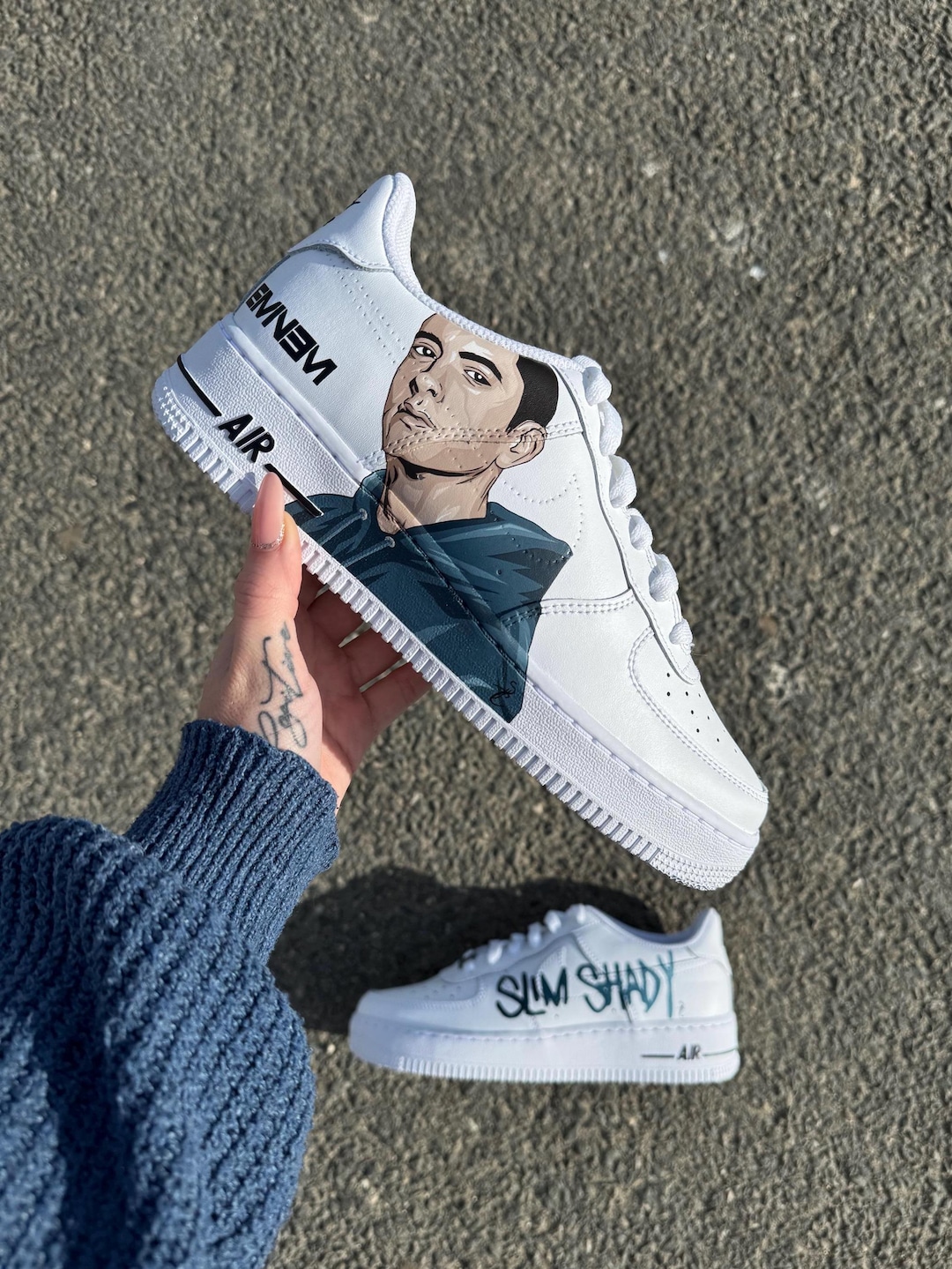 Guess Who Eminem Shoes 219 Air Force Custom Eminem