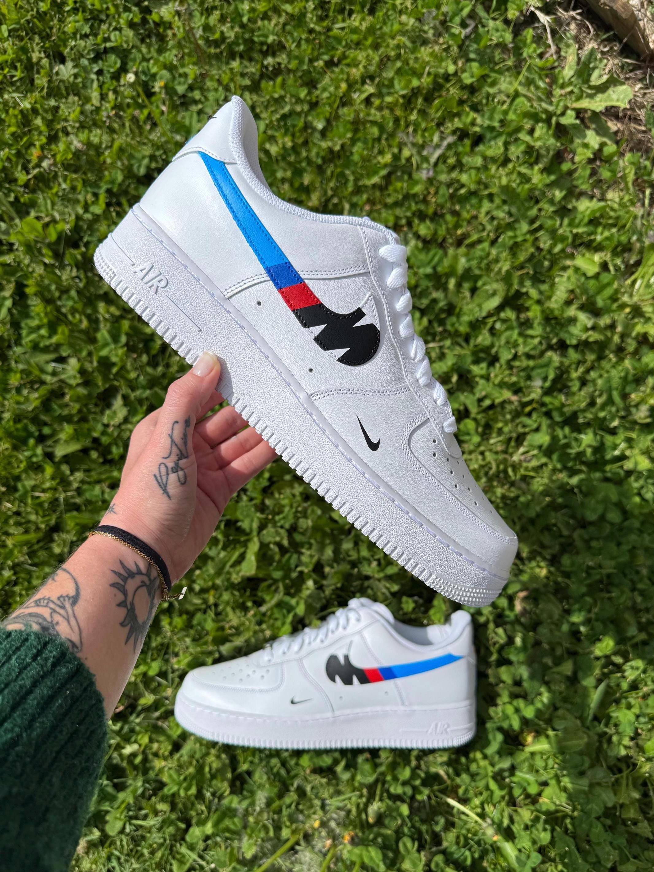 Chenille Swoosh Nike Air Force 3d Blurry Air Force Custom BMW 