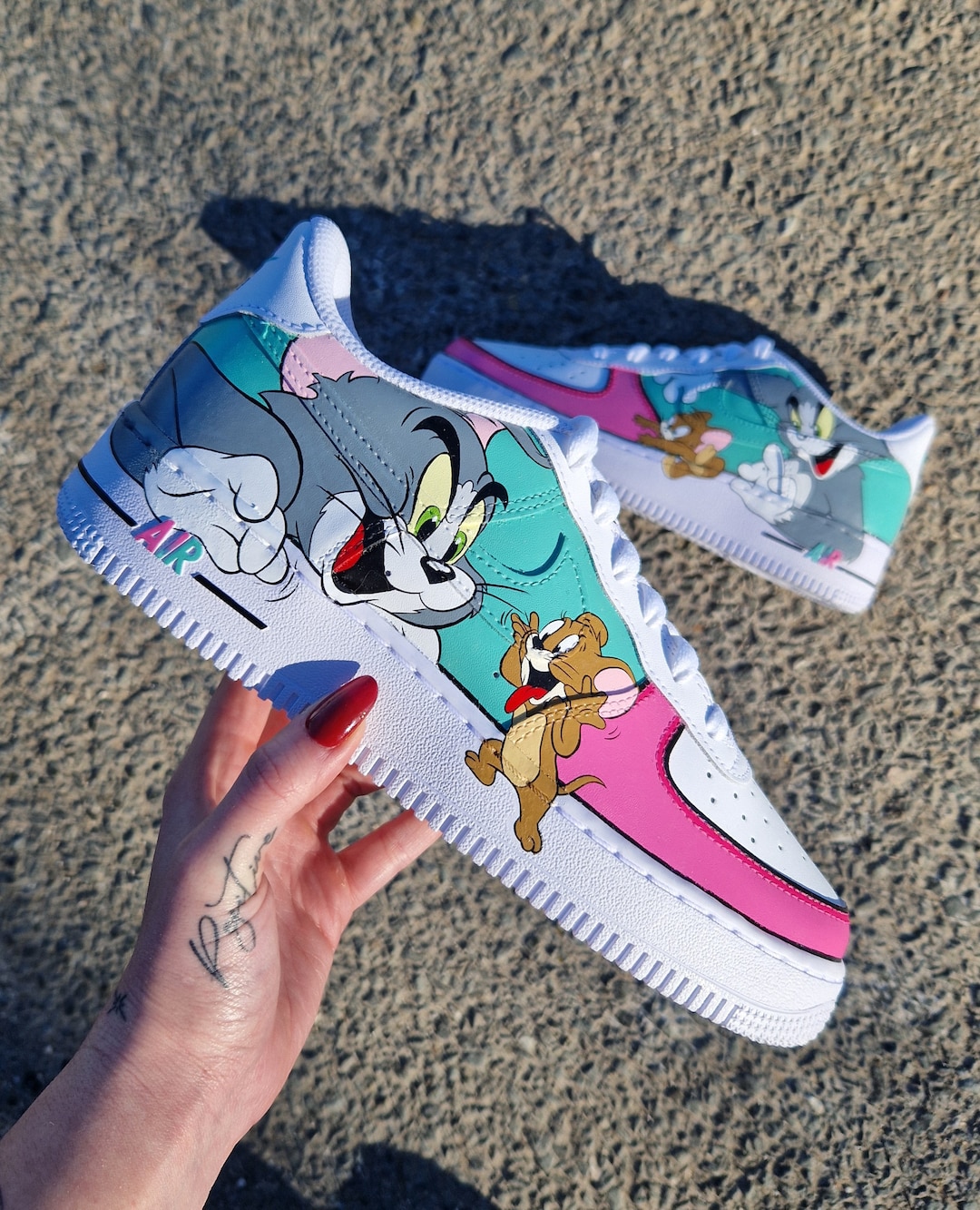 Air Force 1 Custom Tom & Jerry - Etsy Air Force 1 Custom Tom & Jerry - Etsy