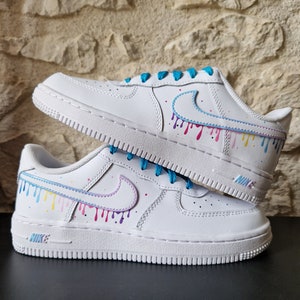 Air Force 1 individuelle Pastell-Regenbogentropfen Bild 2