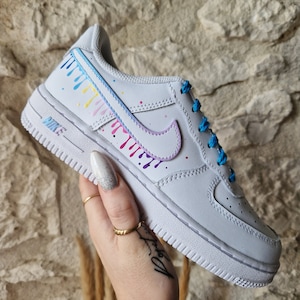 Air Force 1 individuelle Pastell-Regenbogentropfen Bild 1