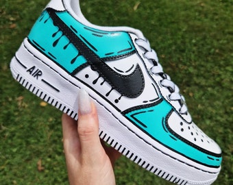 Air force 1 Cartoon Color with flowing drops