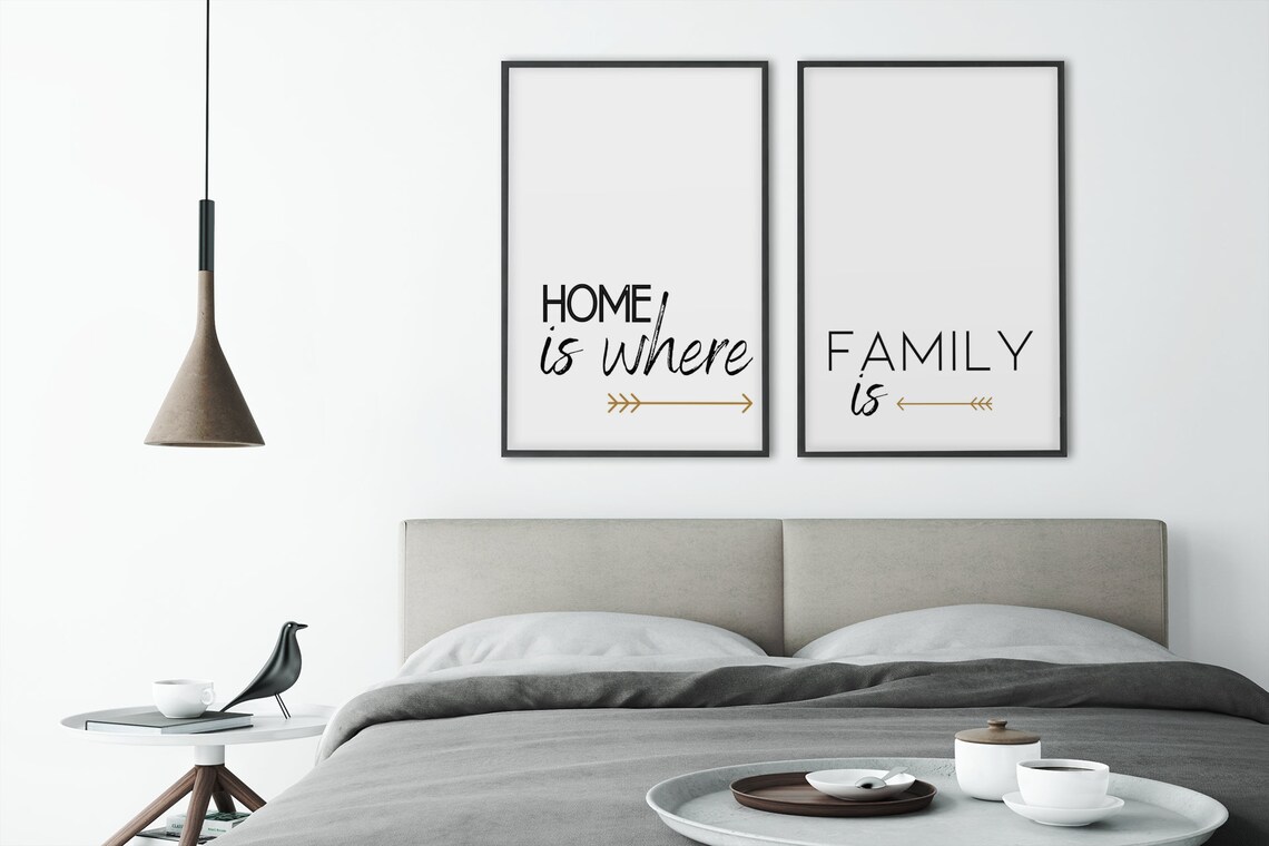 Home is Where Family is Prints Wall Art Printable Home Decor Etsy UK