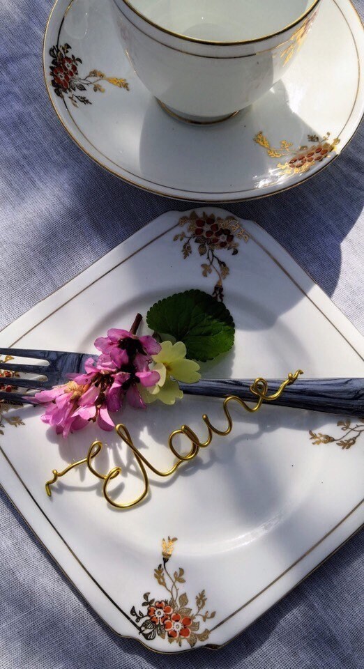 Personalised table name place settings table decor wire Etsy