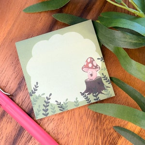 Periwinkle the Mushroom Boi ~ Notas adhesivas ~ Bloc de notas lindo ~ Papel de carta de bloc de notas de papelería ~ Almohadilla estacionaria ~ Papel de carta ~ 50 hojas
