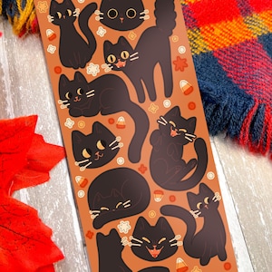 黒猫 ~ ボーダーレスデコプランナーステッカーシート ~ マットステッカー ~ ジャーナルステッカー ~ バレットジャーナル