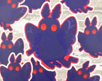Süßer Mottenmann ~ Cryptid 3"MatteVinyl Sticker ~ Aufkleber für Wasserflasche ~ Laptop Aufkleber