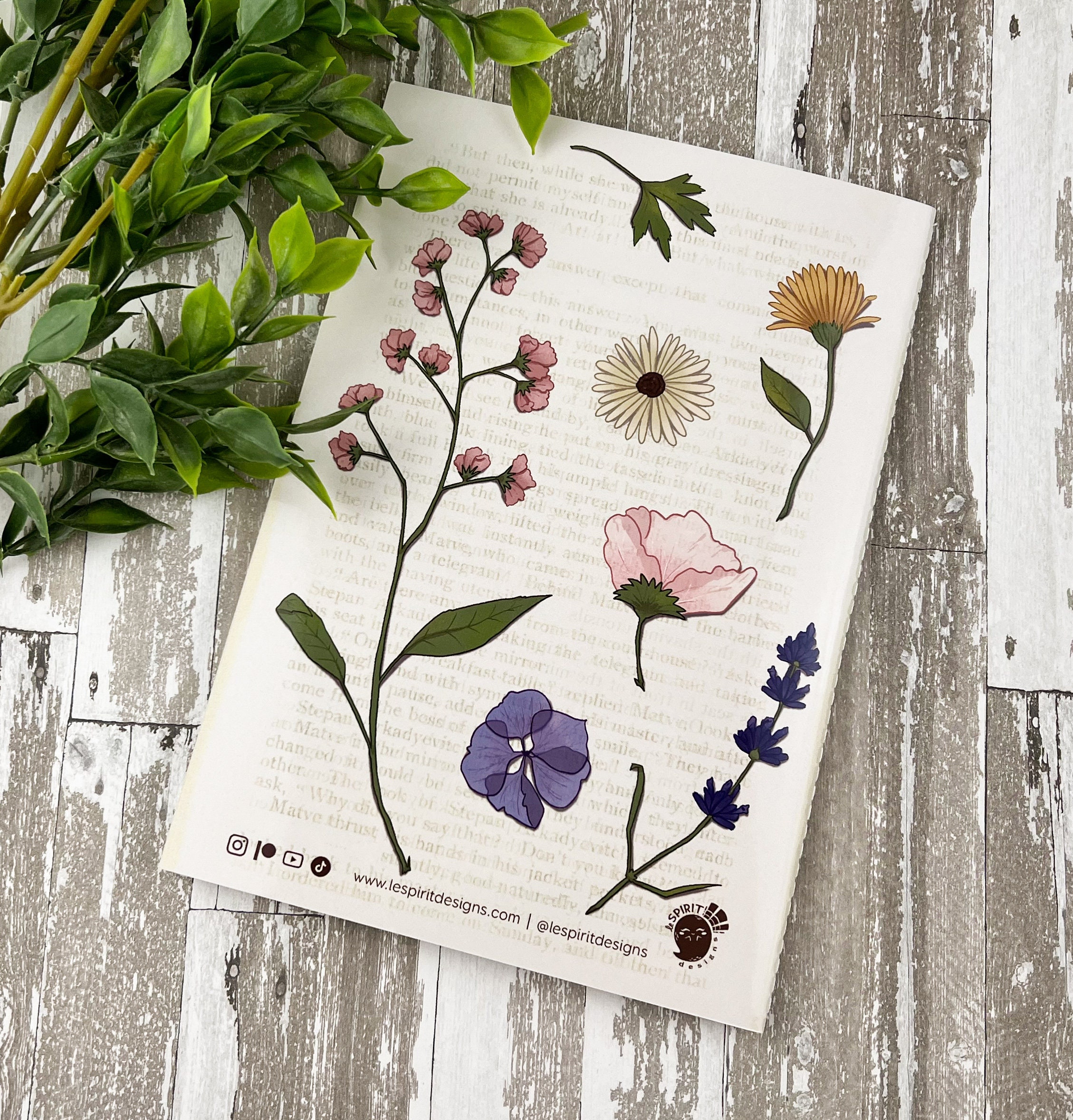 Pressed Flowers ~ Sticker Storage Book ~ Sticker Collection ...