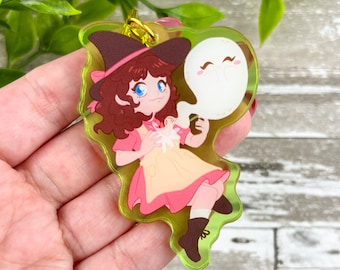 Spirit's Human Form ~ Acrylic Keychain ~ Clear Translucent Charm ~ Witchy