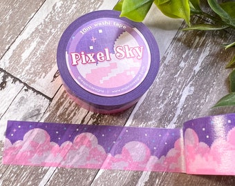 Pixel Sky ~ Washi Tape ~ Dekoratives Masking Tape ~ Journal Aufkleber ~ Bullet Journal ~ Planner Sticker