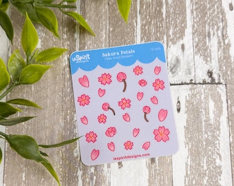 Tiny Sakura Petals ~ Filler Vinyl Stickers ~ Mini Sticker Sheet ~ Water Bottle Stickers