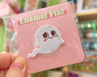 Spirit ~  Dyed Enamel Pin ~ Spooky Cute Ghost