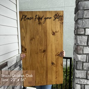 3D Wooden Seating Chart Sign Personalized Rustic Wedding Find Your Seat ...