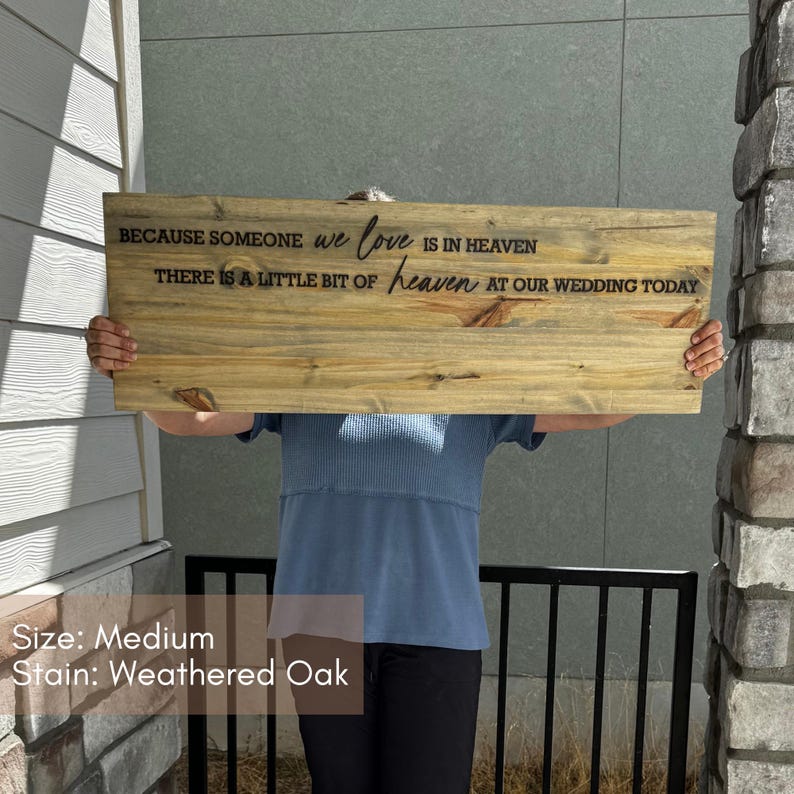 Custom Wedding Memorial Sign 3D Raised Wood letter Wedding Picture Sign Rustic Wedding Ceremony In Loving Memory Wedding Father of Bride