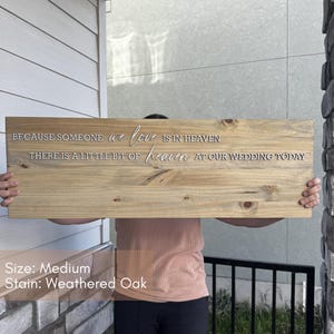 Custom Wedding Memorial Sign 3D Raised Wood letter Wedding Picture Sign Rustic Wedding Ceremony In Loving Memory Wedding Father of Bride