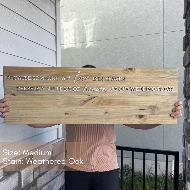 Custom Wedding Memorial Sign 3D Raised Wood letter Wedding Picture Sign Rustic Wedding Ceremony In Loving Memory Wedding Father of Bride