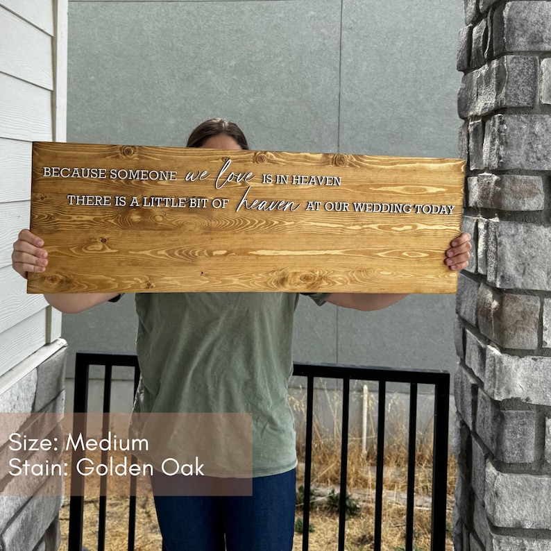 Custom Wedding Memorial Sign 3D Raised Wood letter Wedding Picture Sign Rustic Wedding Ceremony In Loving Memory Wedding Father of Bride