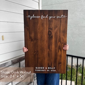 3D Wooden Seating Chart Sign Personalized Rustic Wedding Find Your Seat ...