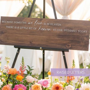 Custom Wedding Memorial Sign 3D Raised Wood letter Wedding Picture Sign
