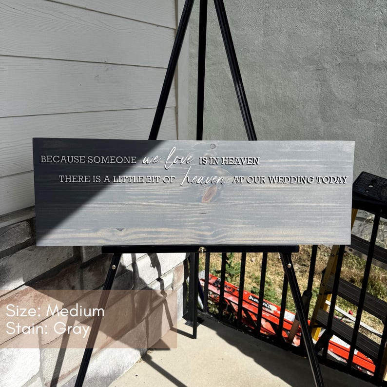 Custom Wedding Memorial Sign 3D Raised Wood letter Wedding Picture Sign Rustic Wedding Ceremony In Loving Memory Wedding Father of Bride