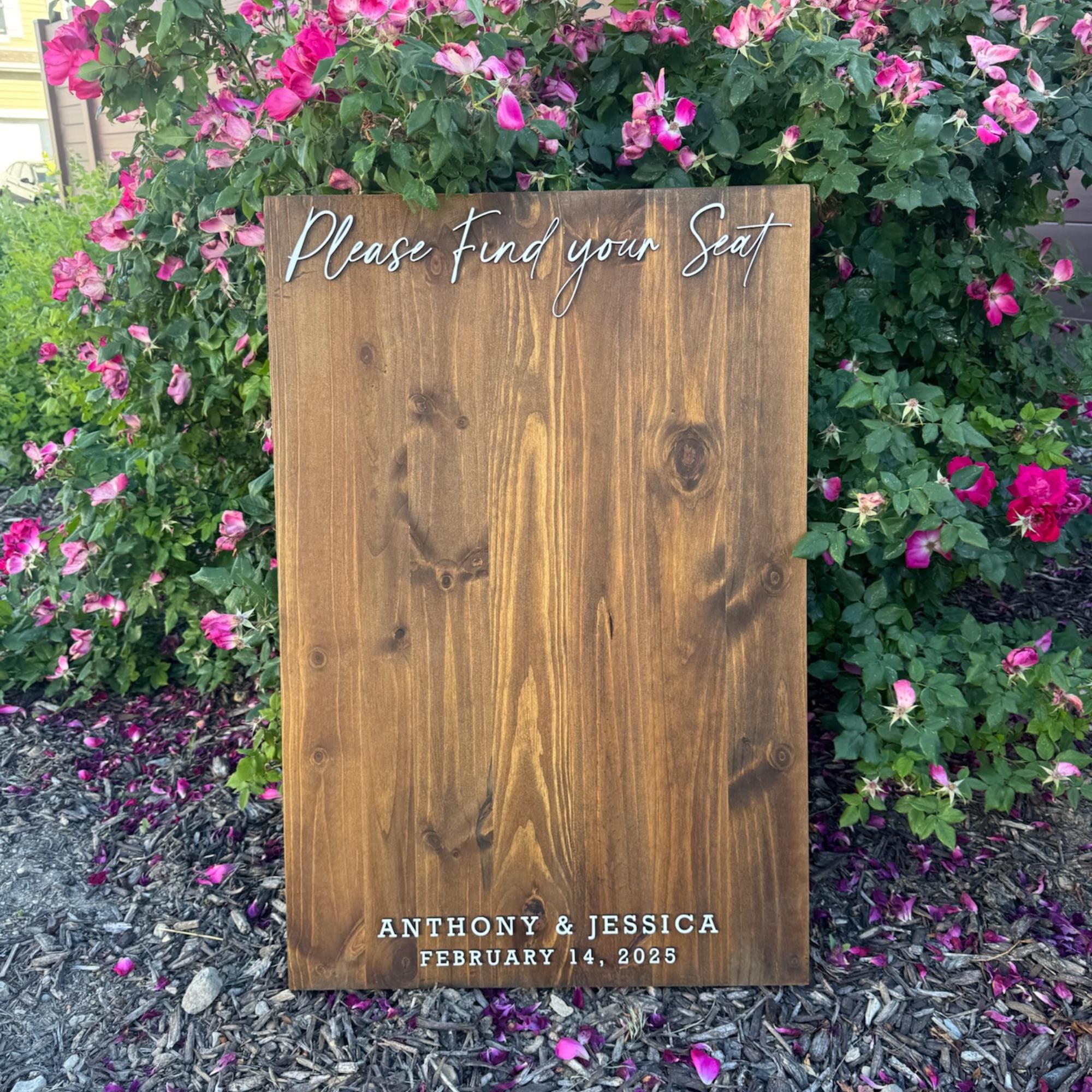 Personalized 3D Pine Seating Chart