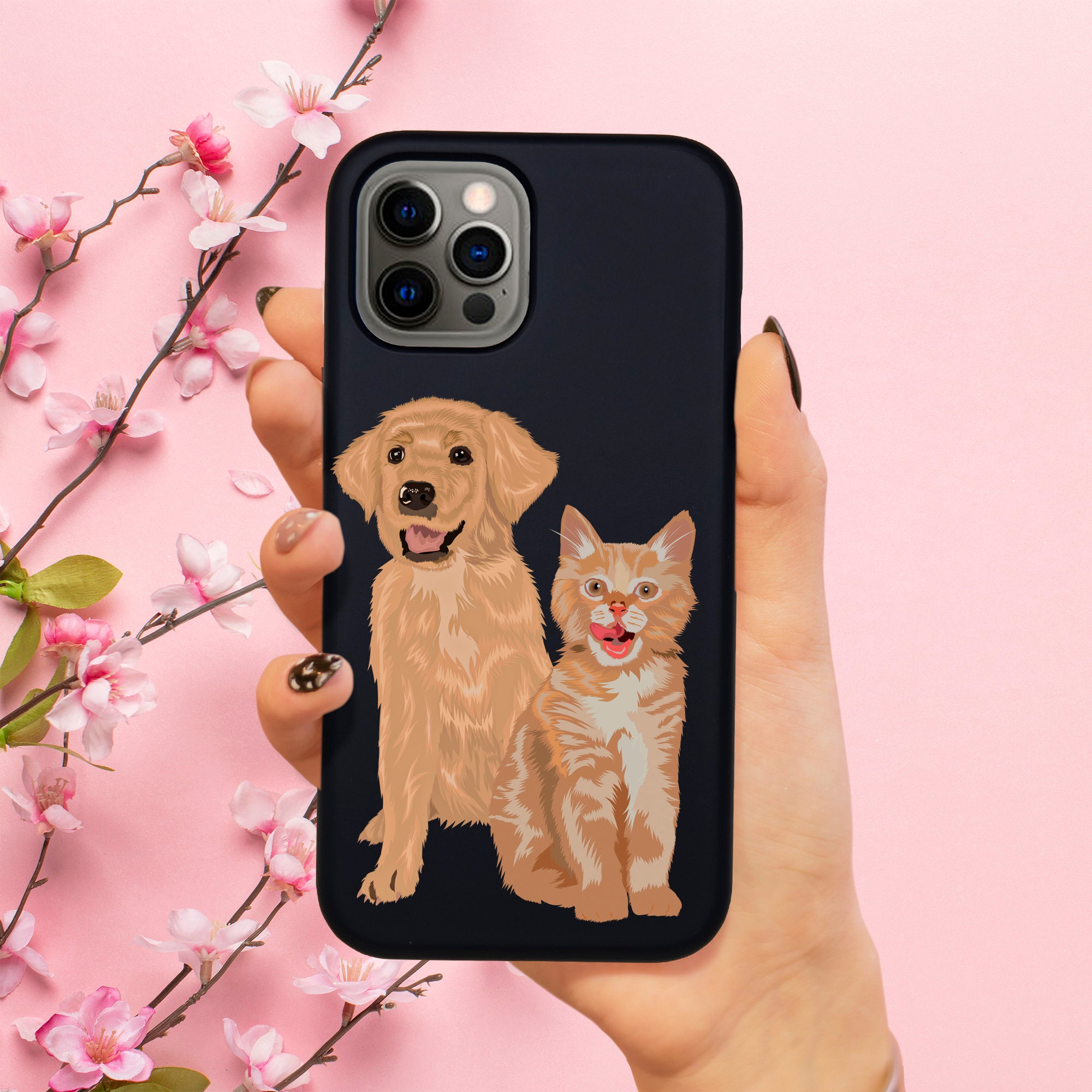 Two Dog Illustration Custom Phone Case Dog Cartoon Custom - Etsy Two Dog Illustration Custom Phone Case Dog Cartoon Custom - Etsy