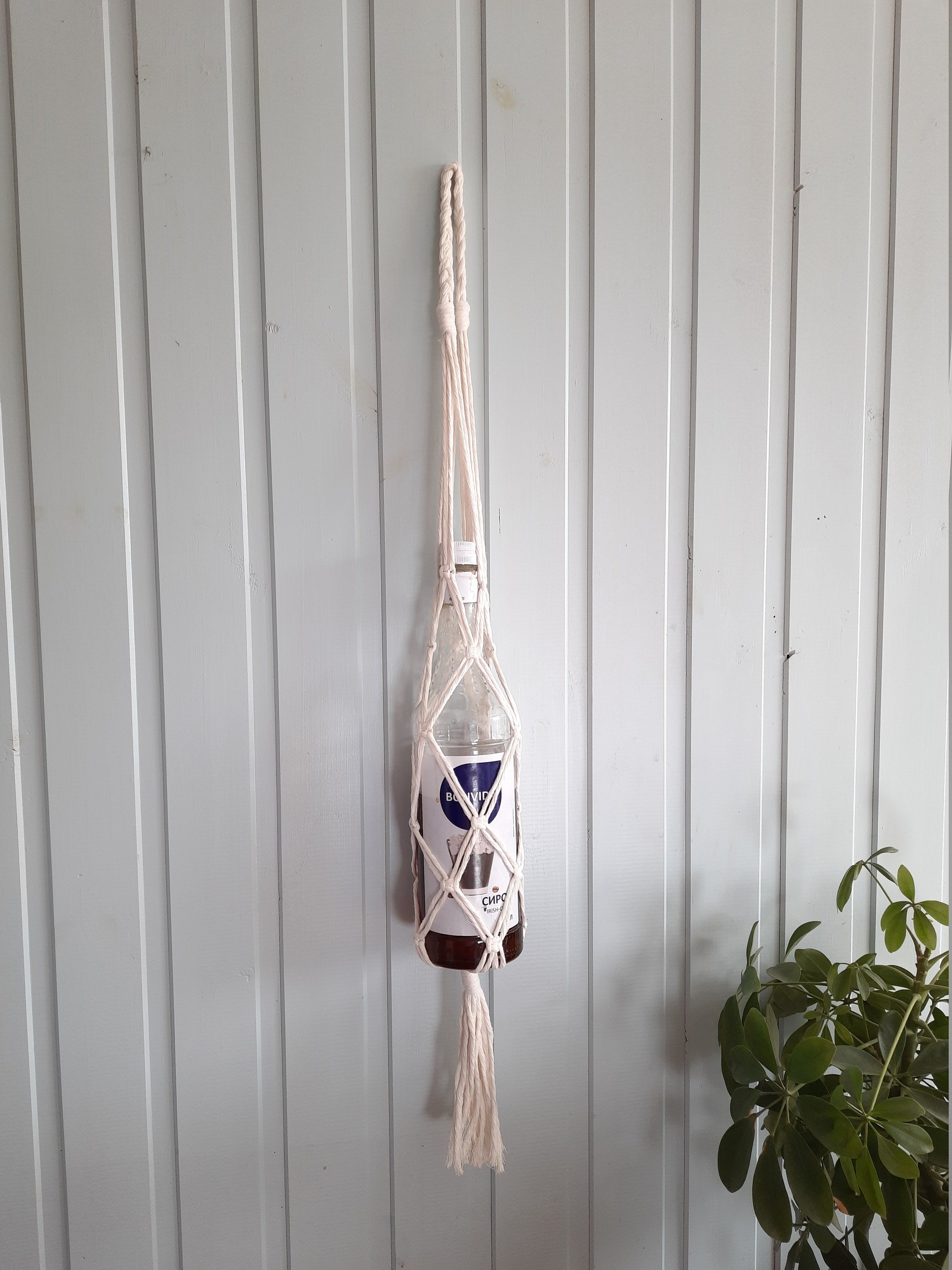 Wine bottle holder water bottle holder macrame bottle | Etsy