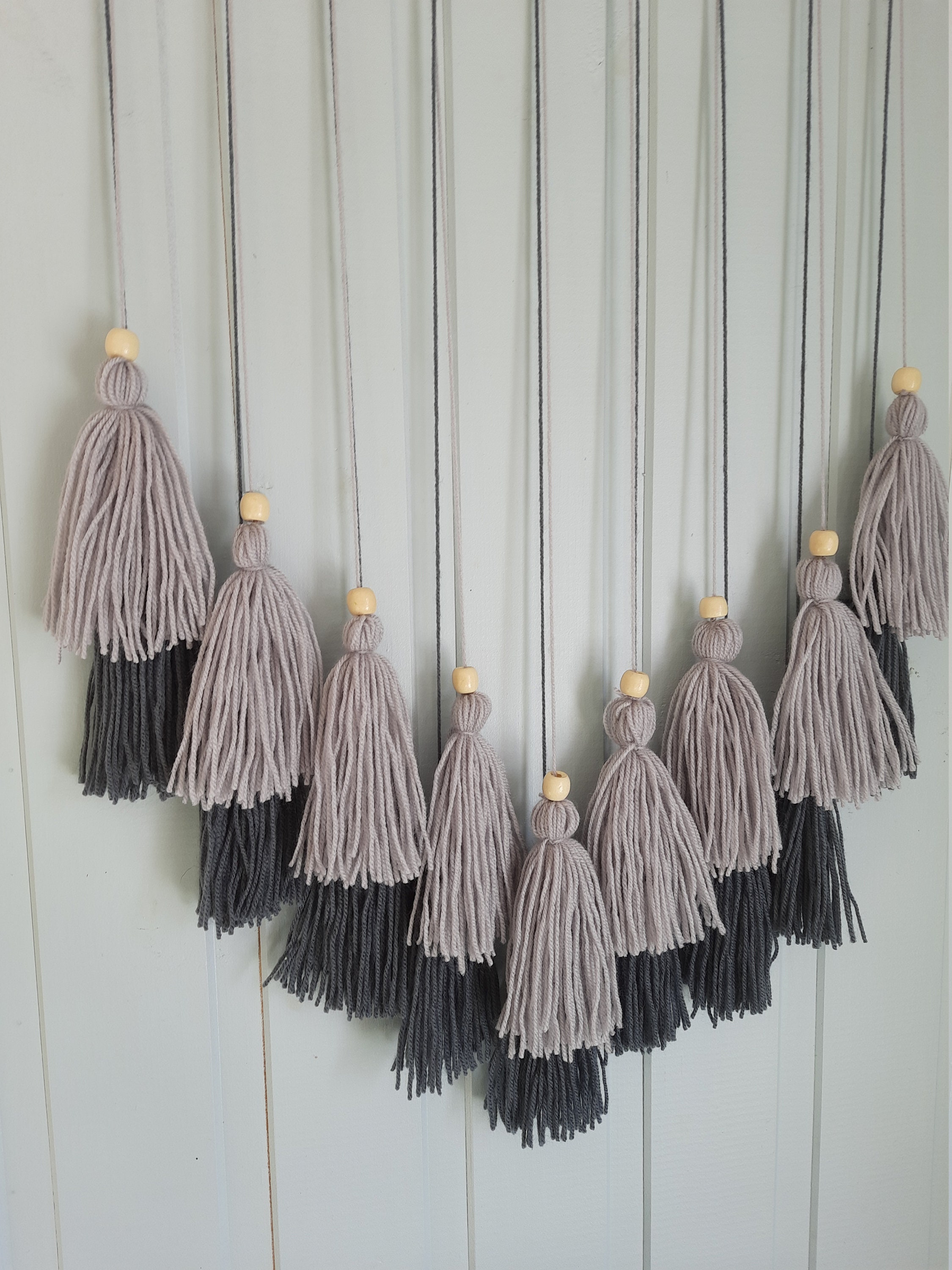 Boho tassel wall art fiber art wall hanging boho wall Etsy