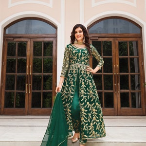 Stylishfashion Pakistani Indian Designer Anarkali Salwar Kameez - Embroidered Wedding Wear, Ready To Stitch Or Stitched