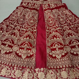Bridal Wear Designer Long Anarkali Gown With Velvet and - Etsy