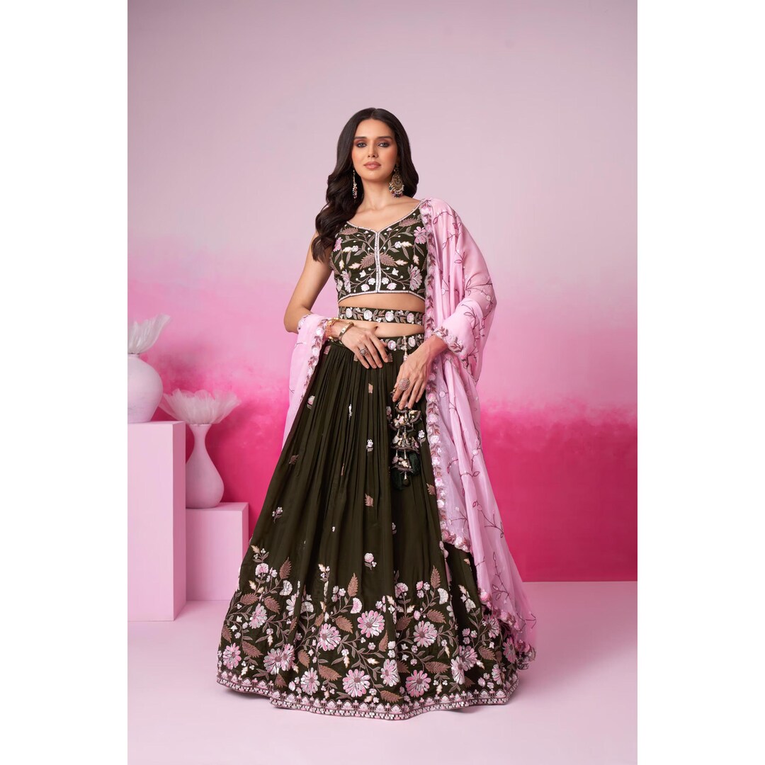 Buy Classy Sea green colored lehenga choli | Clearance main image 1