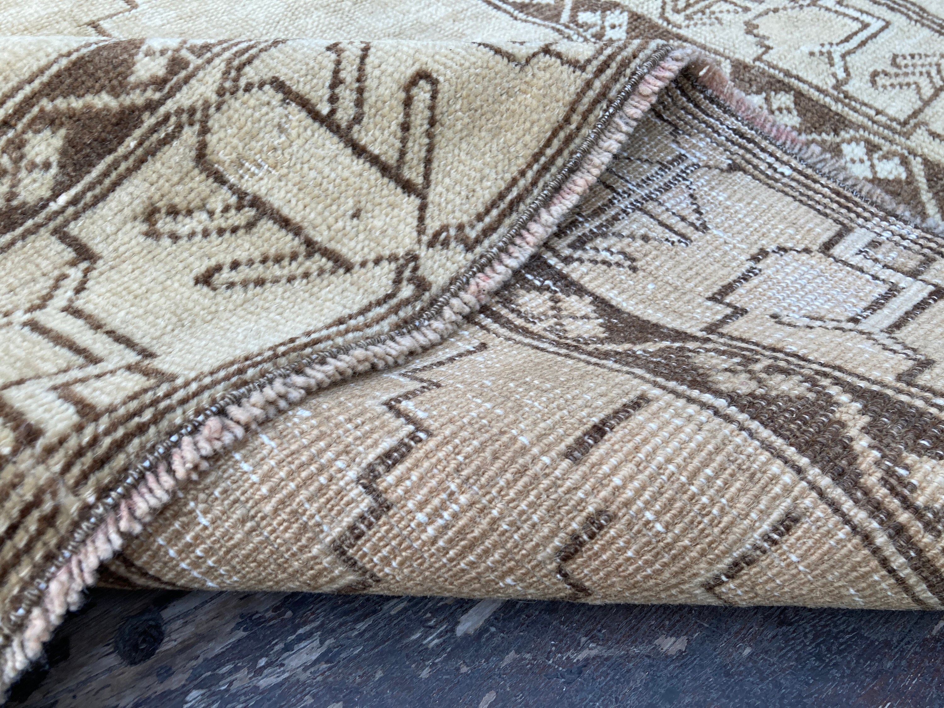 Muted Area rug 6.11 x 3.8 ft Brown color rug Vintage rug Etsy