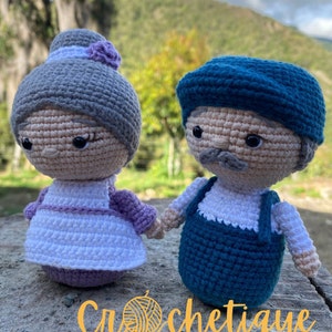 Grandparents Set Crochet Pattern Patron de Set de Abuelitos Crochet Amigurumi pdf tutorial image 9