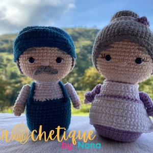 Grandparents Set Crochet Pattern Patron de Set de Abuelitos Crochet Amigurumi pdf tutorial image 5