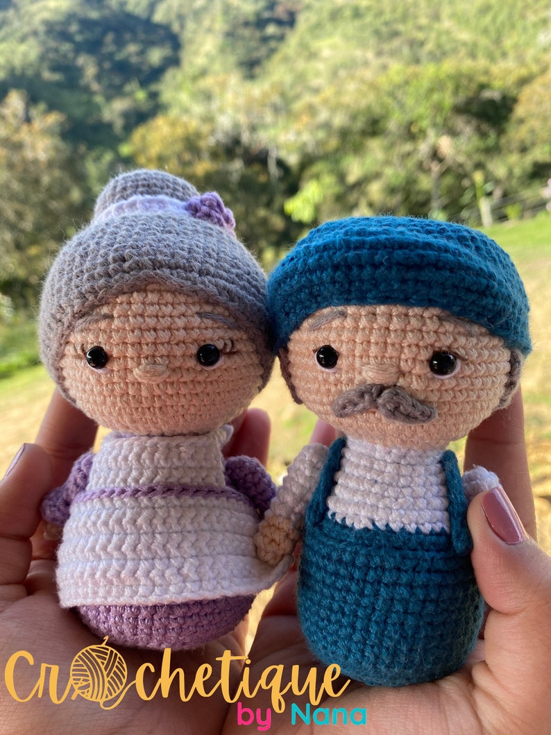 Grandparents Set Crochet Pattern Patron de Set de Abuelitos Crochet Amigurumi pdf tutorial image 2