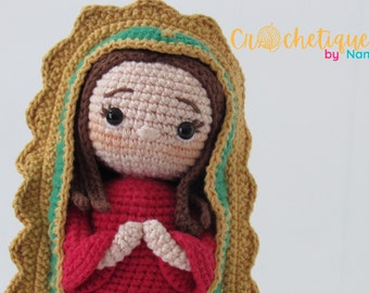Patrón de Ganchillo Nuestra Señora de Guadalupe México - Virgen de Guadalupe Patrón de Ganchillo - Amigurumi pdf tutorial